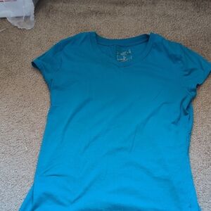 Fitted Blue Short Sleeve T-Shirt